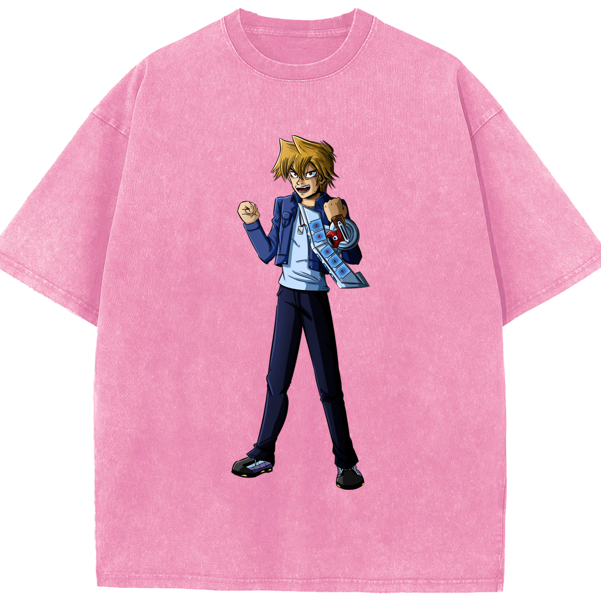 （画像用） 遊☆戯☆王 Yu-Gi-Oh! 綿100% ヴィンテージ風 半袖Tシャツ（フロントプリント）